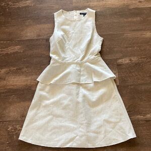 Banana Republic Sleeveless Cotton Canvas Peplum Dress Size 0